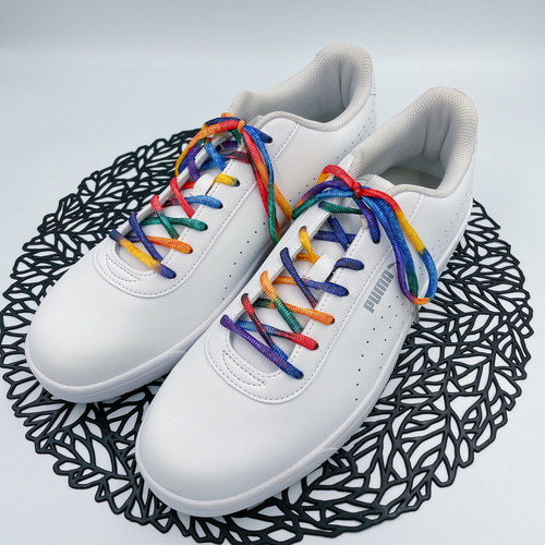 かわいい！おしゃれ！カラフルな靴紐 虹色系 スニーカー Rainbow 通販