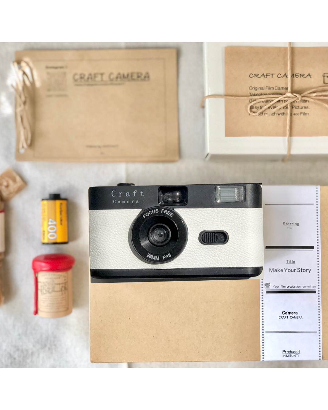 【ホワイト】クラフトカメラセット・フィルムカメラ