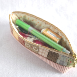 四角つなぎのスリムペンケース（コーデユロイ） 8枚目の画像