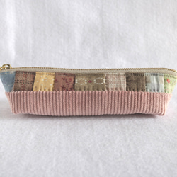 四角つなぎのスリムペンケース（コーデユロイ） 2枚目の画像