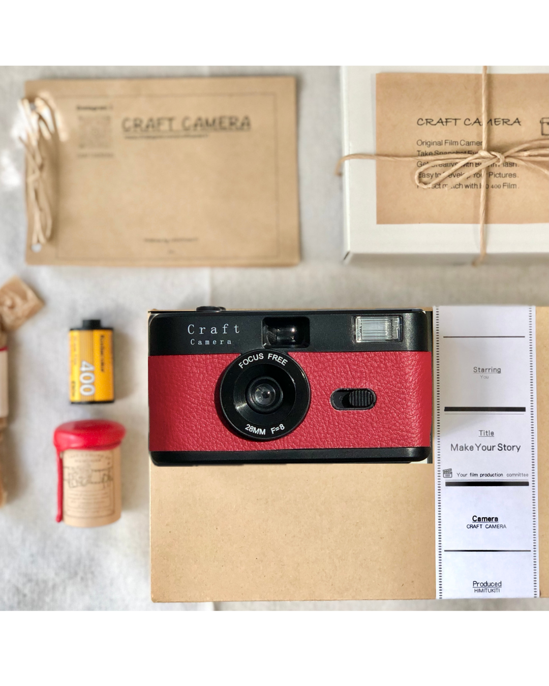 【レッド】クラフトカメラセット・フィルムカメラ