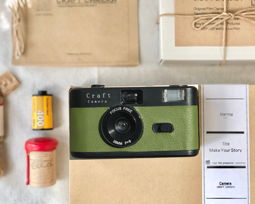 モスグリーン】クラフトカメラセット・フィルムカメラ 写真