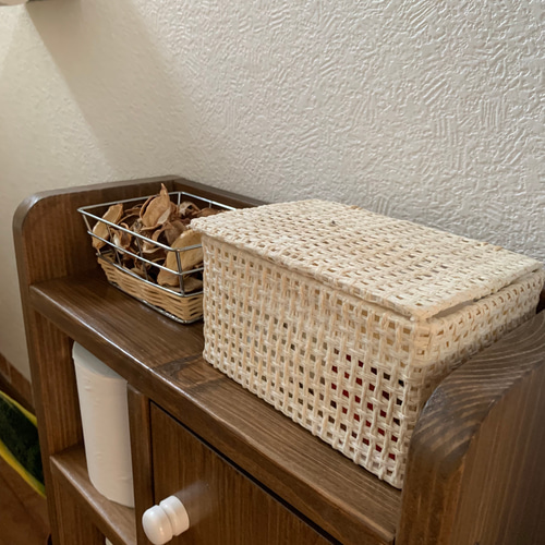 トイレ収納ラック(扉付)ウォルナット色 横35x奥行14x高さ53cm トイレ収納ラック(扉付)ウォルナット色 横35x奥行14x高さ53cm
