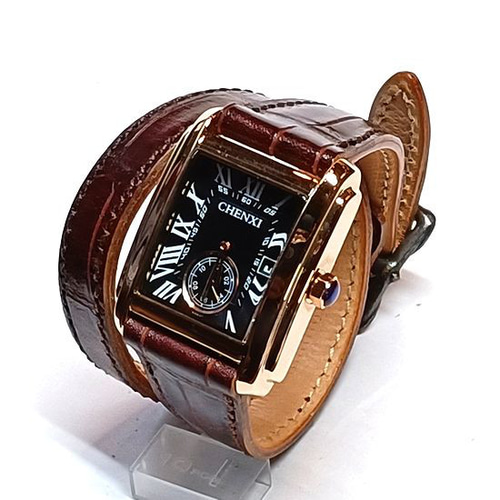 本革 クロコ型押し ヌメ革 メンズ/レディース/腕時計 レザーウォッチ