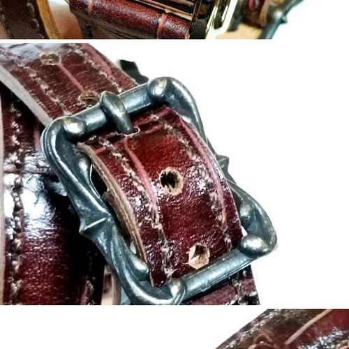 本革 クロコ型押し ヌメ革 メンズ/レディース/腕時計 レザーウォッチ