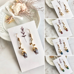 天然石 】ターコイズ ブルー ピアス ハンドメイド 大ぶり 上品 ピアス