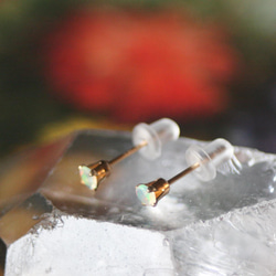 宝石質AAA 天然石オパール 14kgfピアス　クリスマス　誕生日　プレゼント　10月誕生石 13枚目の画像