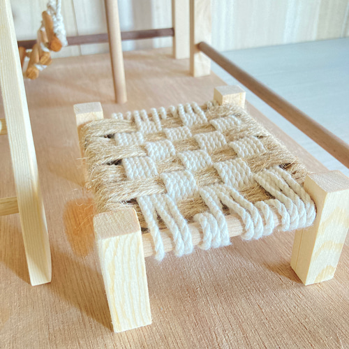 登り格子壁と輪投げハシゴの3階建バードアスレチック ♪ 木材