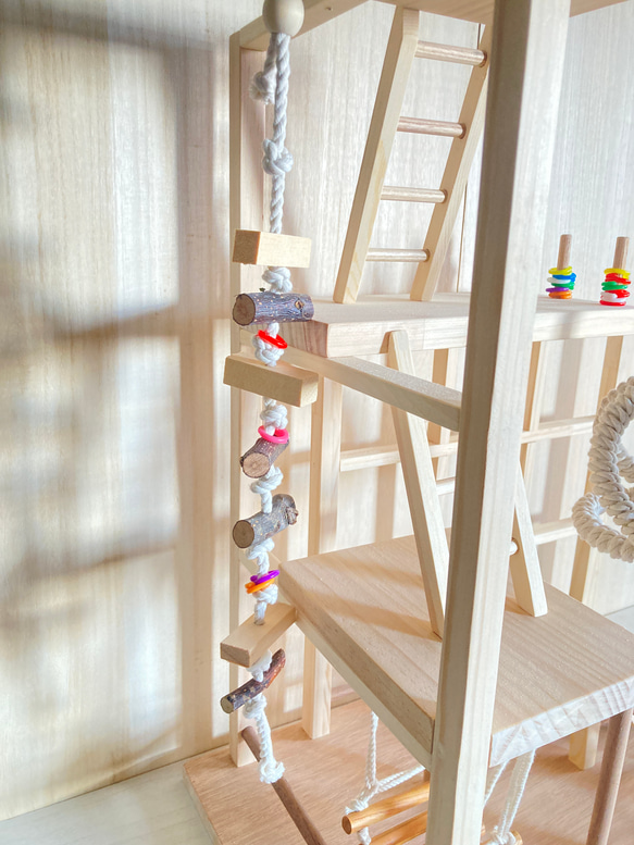 登り格子壁と輪投げハシゴの3階建バードアスレチック　♪ 3枚目の画像