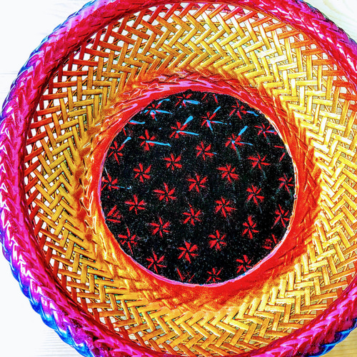 籃胎 らんたい 漆器 お茶托 4枚セット 伝統工芸品 竹細工 籃胎(らんたい)