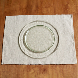 在庫限り：リサイクルガラスの食器　リム皿　ライトグリーン(φ24cm) 6枚目の画像