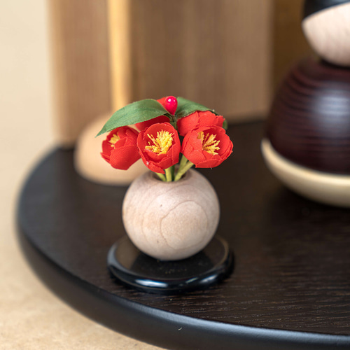 ことの木製ひな人形｜つるし飾りセットBR(0311)｜コンパクトな木製