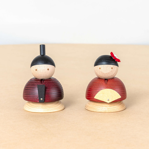 ことの木製ひな人形｜つるし飾りセットBR(0311)｜コンパクトな木製雛人形｜ひな祭り｜雛人形 7枚目の画像