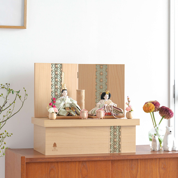 ことのひな人形（0342）（このは）収納ケース｜コンパクトな雛人形