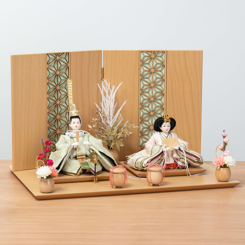 ことのひな人形（0346）（このは）平台｜コンパクトな雛人形｜ひな祭り