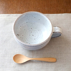 白釉のざっくりほっこりスープカップ 5枚目の画像