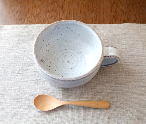 白釉のざっくりほっこりスープカップ 5枚目の画像