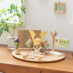 ことのオリジナル兜（0548）（だいち）｜平台（ナチュラル