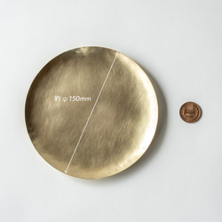 真鍮の丸皿/M　菓子皿　お香立て minimal plate <circle-M> / brass 7枚目の画像