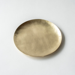 真鍮の丸皿/M　菓子皿　お香立て minimal plate <circle-M> / brass 2枚目の画像