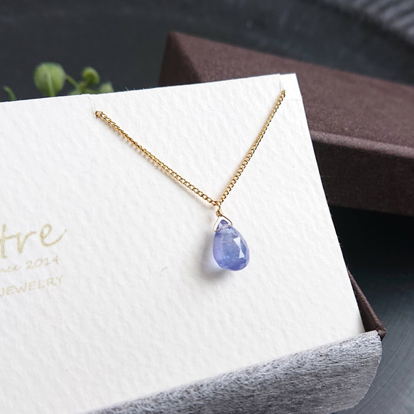 タンザナイト 【Tanzanite】ひと粒ネックレス 2枚目の画像