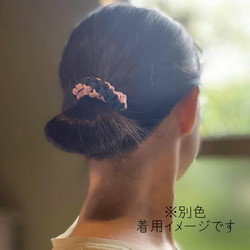 ★再販　パラコード　3way　美容師と作ったヘアゴム イエロークリーム／ネイビー　大人ヘアゴム　金属アレルギー対応 7枚目の画像