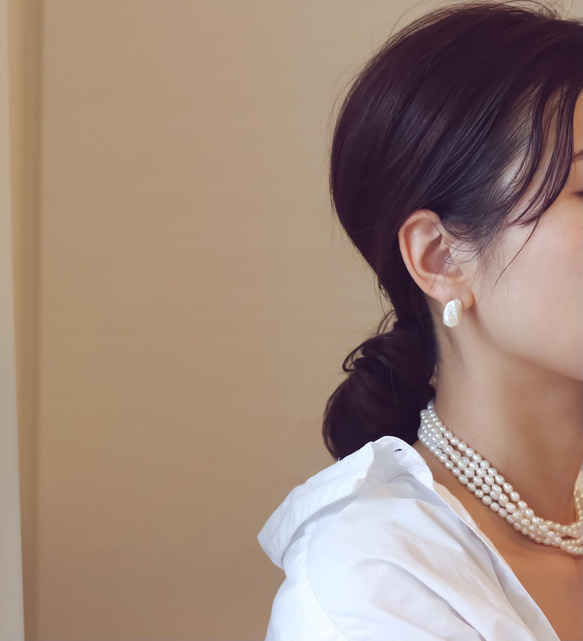 【Perle de blanc Jewelry】3way  twist pearl long necklace 16枚目の画像