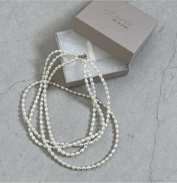 【Perle de blanc Jewelry】3way  twist pearl long necklace 2枚目の画像