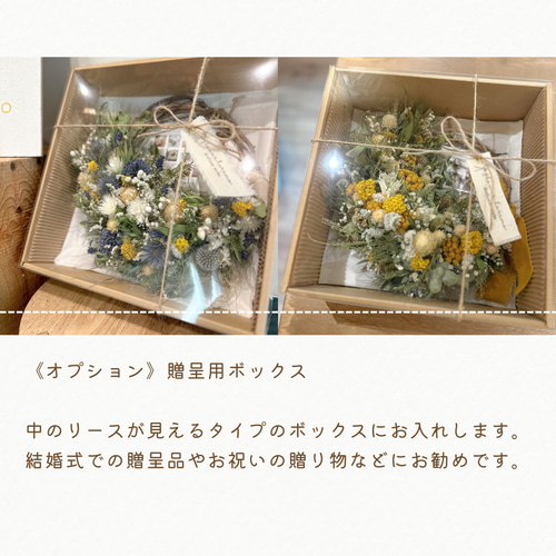 色が選べる》むすびリース Lサイズ《受注生産》ドライフラワーリース