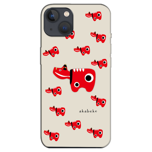 ☆AQUOS他 Android ほぼ全機種対応 スマホケース ☆赤べこ柄ミックス