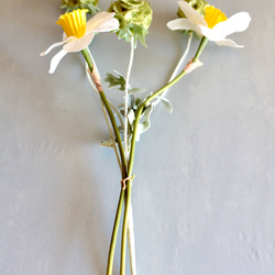 【ラッパスイセンとクーゲル】｜アーティフィシャルフラワー 花瓶アレンジ| 冬｜ギフト・インテリア雑貨 9枚目の画像