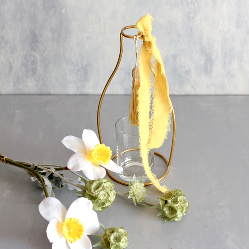 ラッパスイセンとクーゲル】｜アーティフィシャルフラワー 花瓶