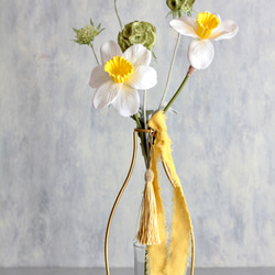 【ラッパスイセンとクーゲル】｜アーティフィシャルフラワー 花瓶アレンジ| 冬｜ギフト・インテリア雑貨 4枚目の画像