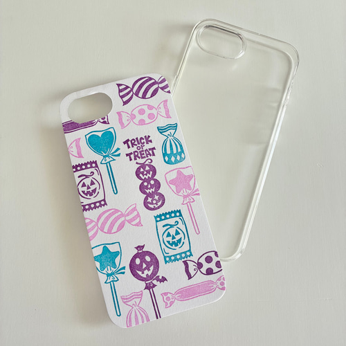 キャンディー4種類の消しゴムはんこセット(ハロウィンキャンディーは