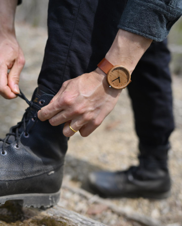 Walnut (size L) × Organic Sweden Leather 8枚目の画像