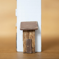[受注制作]ミニチュア クロック ハウス <ホワイト> 木製 インテリア 北欧雑貨 置物　子供部屋 プレゼント 6枚目の画像