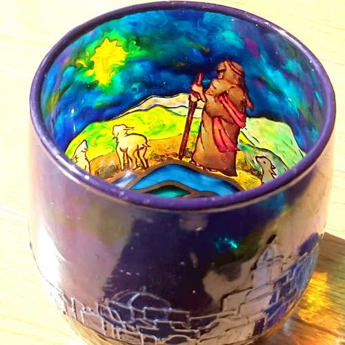 キリスト降誕キャンドルホルダー 【羊飼いとベツレヘム】 5本