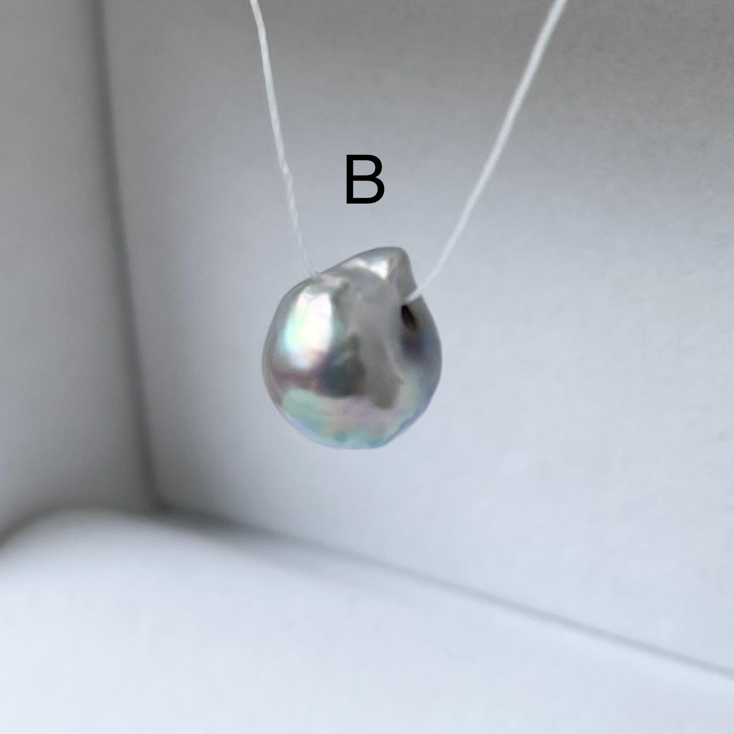 《14KGF》あこや真珠  ナチュラルグレー　バロック　ネックレス　※ルース選択可