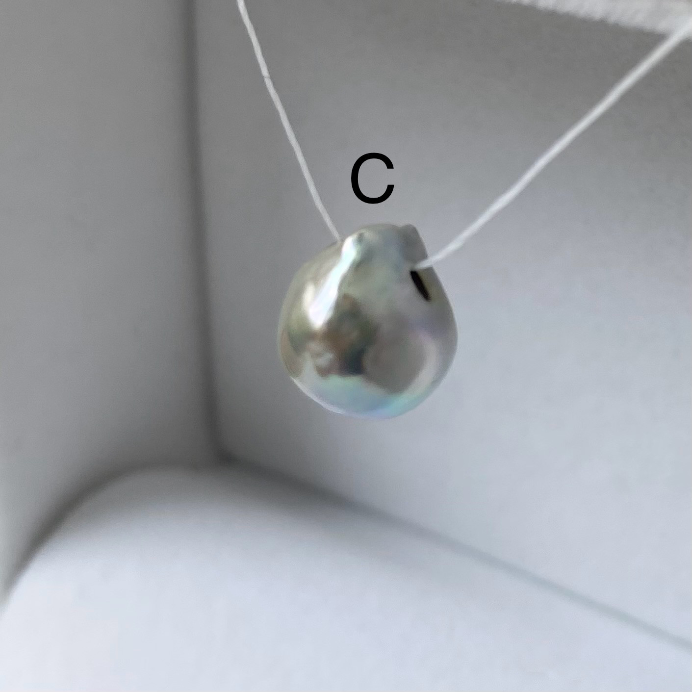 《14KGF》あこや真珠  ナチュラルグレー　バロック　ネックレス　※ルース選択可