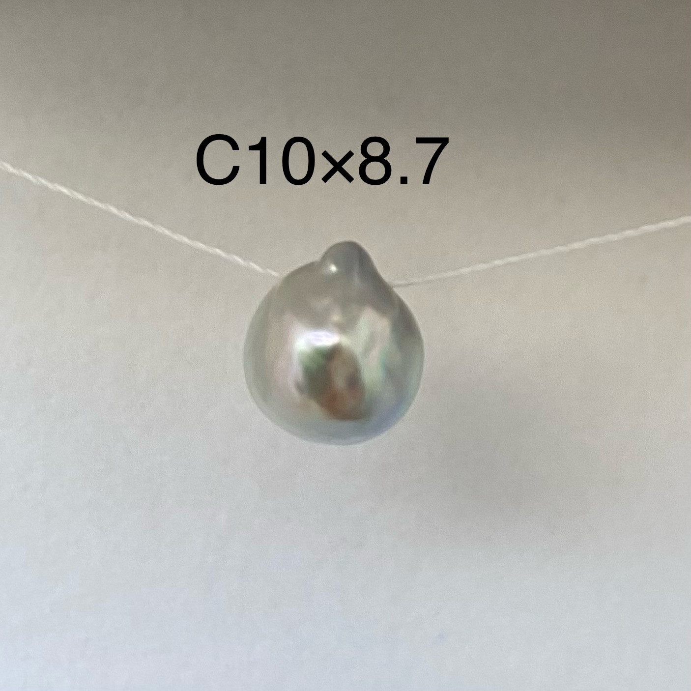 《14KGF》あこや真珠  ナチュラルグレー　バロック　ネックレス　※ルース選択可