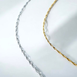 選べる豊富なサイズ✨金属アレルギー　316L サージカルステンレス　スクリューチェーン　ネックレス　つけっぱなし！OK♪ 6枚目の画像