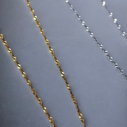 選べる豊富なサイズ✨金属アレルギー　316L サージカルステンレス　スクリューチェーン　ネックレス　つけっぱなし！OK♪ 7枚目の画像