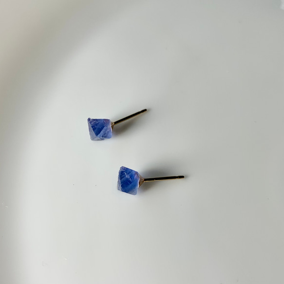 特價 Bingham 藍色螢石耳環 第5張的照片