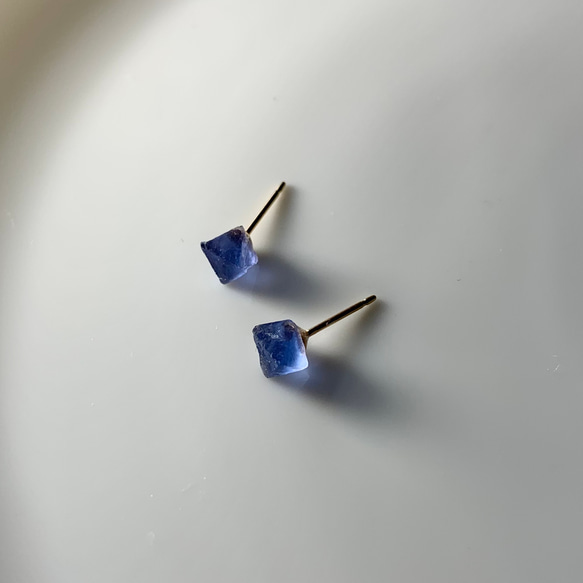 特價 Bingham 藍色螢石耳環 第1張的照片