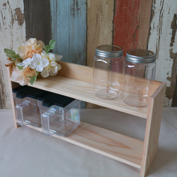 木製 コの字ラック 水槽台 ハンドメイド カフェベンチ イス☆お好みの