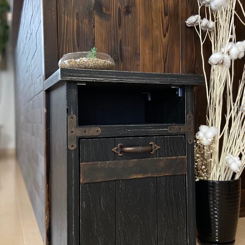 ダストbox サイドテーブル アメリカン カントリー ヴィンテージ