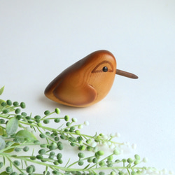 タマシギ ミニ (★台付き)   painted snipe / wooden bird 5枚目の画像