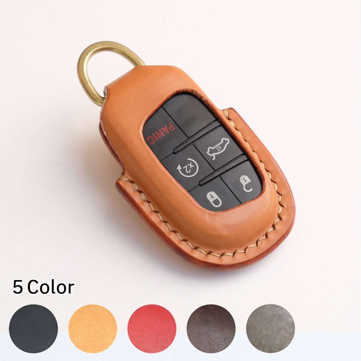 Jeep、Dodge、Chrysler用スマートキー／キーレス／リモコンキーカバー：スタンダードカラー