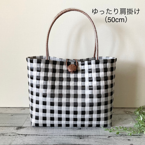 Amazon.co.jp: PPバンド プラカゴ カゴバッグ 超特大 モノトーン