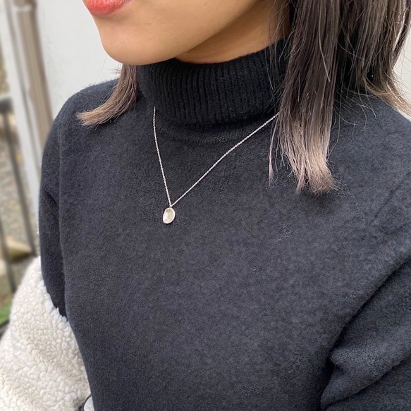 シルバー925 コインネックレス シルバー コイン 凸凹加工